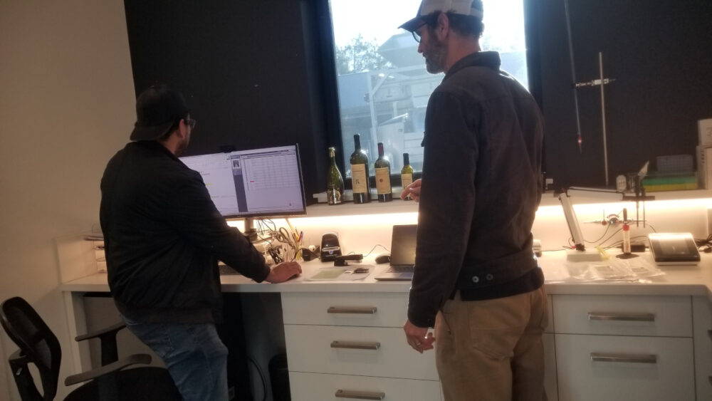 Cooney and Fields in the lab at Realm